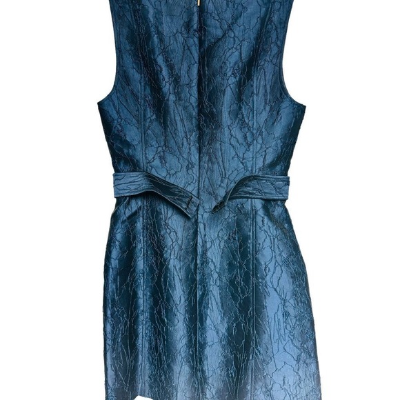 Jason Wu Size 8 Navy Blue‎ Embroidered Knee Length Dress | Excellent Condition - Picture 3 of 9